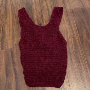 maroon halter tank. size xs/small